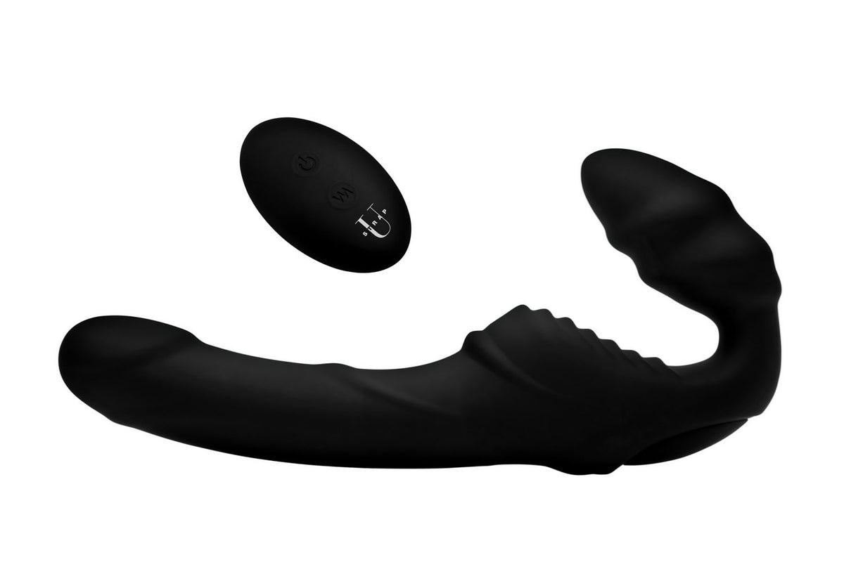 Pro Rider 9x Vibrating Silicone Strapless Strap on With Remote