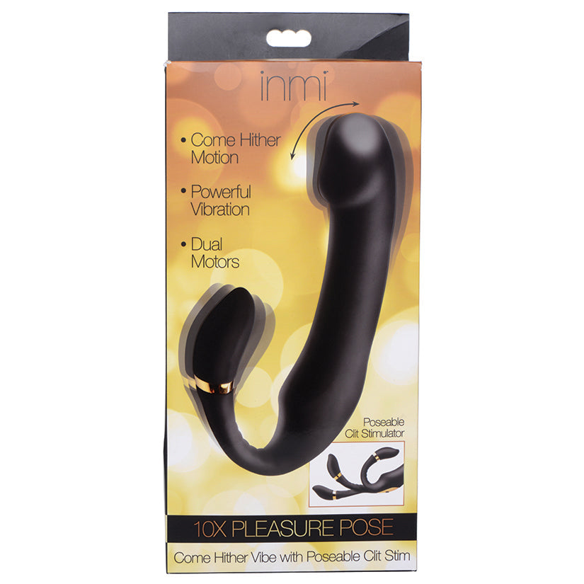 Inmi 10x Pleasure Pose Come Hither Silicone Vibrator with Poseable