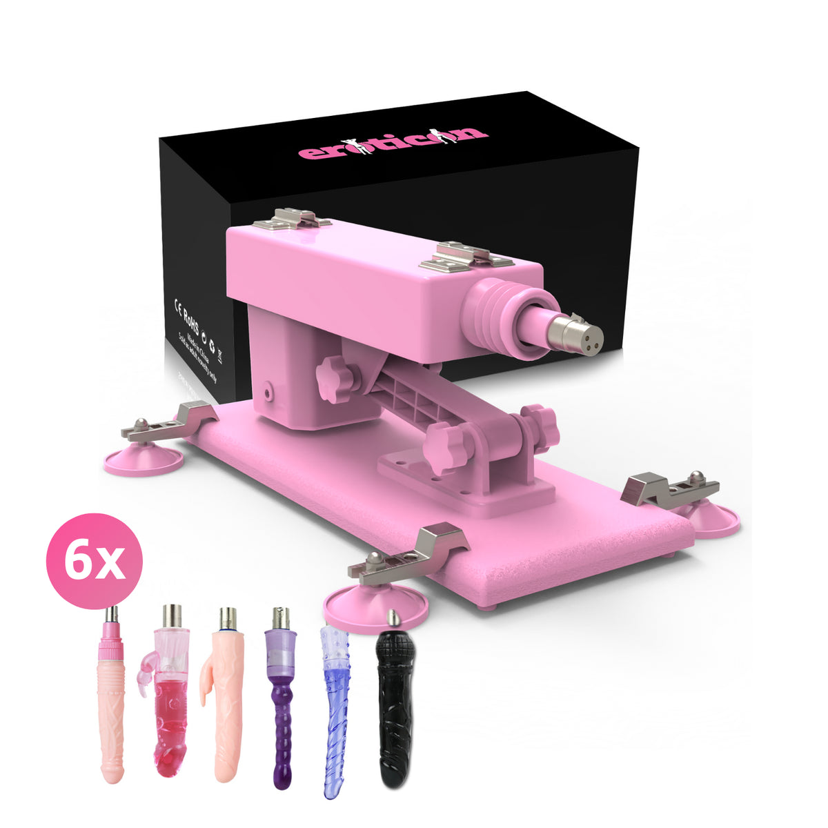 Love Sex machine by Eroticon with 6 attachments