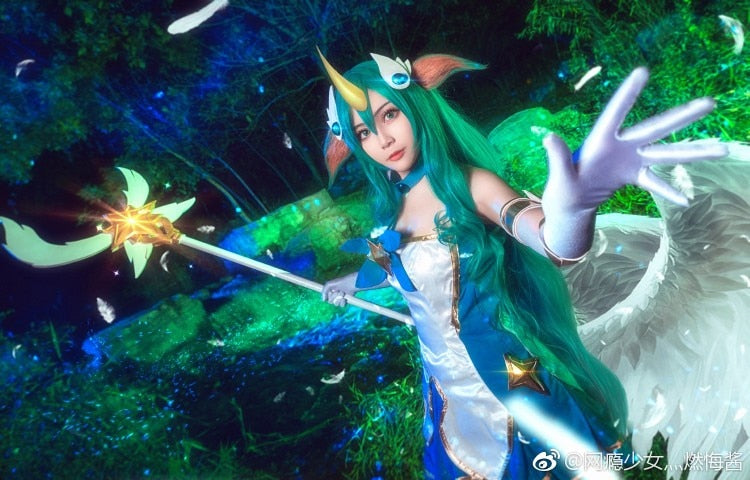 120cm Wig LOL Soraka Wig Star Guardian Long Green