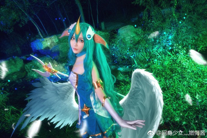 120cm Wig LOL Soraka Wig Star Guardian Long Green
