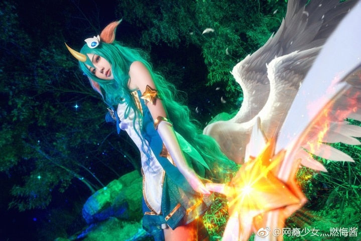120cm Wig LOL Soraka Wig Star Guardian Long Green