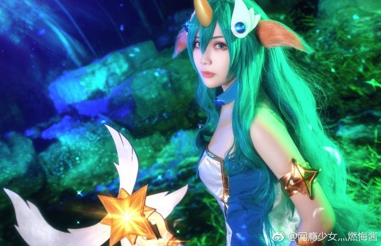 120cm Wig LOL Soraka Wig Star Guardian Long Green