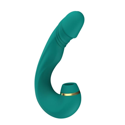 Clitoral & G-Spot Vibrator with Suction, Tapping & Vibration, 3-in-1