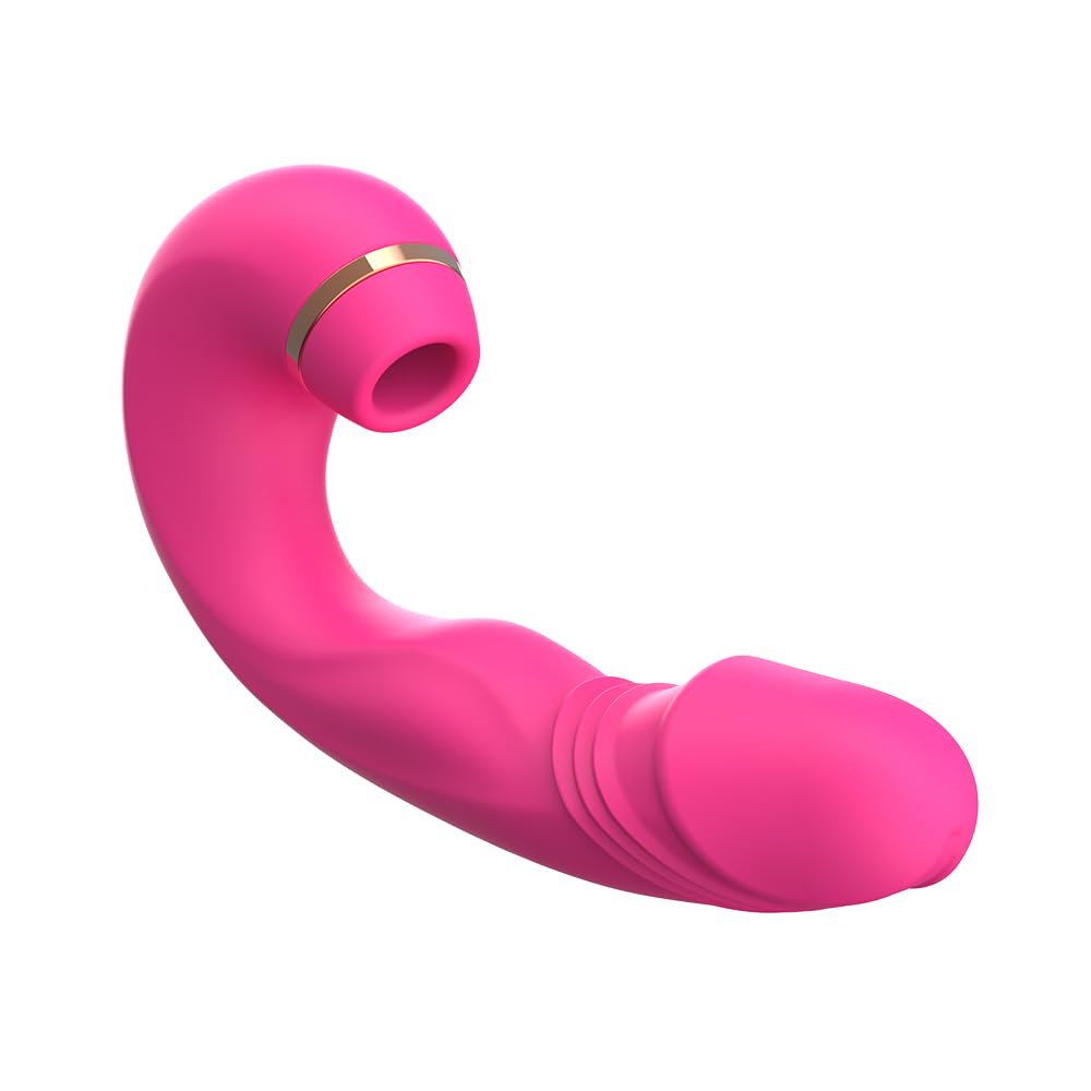 Clitoral & G-Spot Vibrator with Suction, Tapping & Vibration, 3-in-1