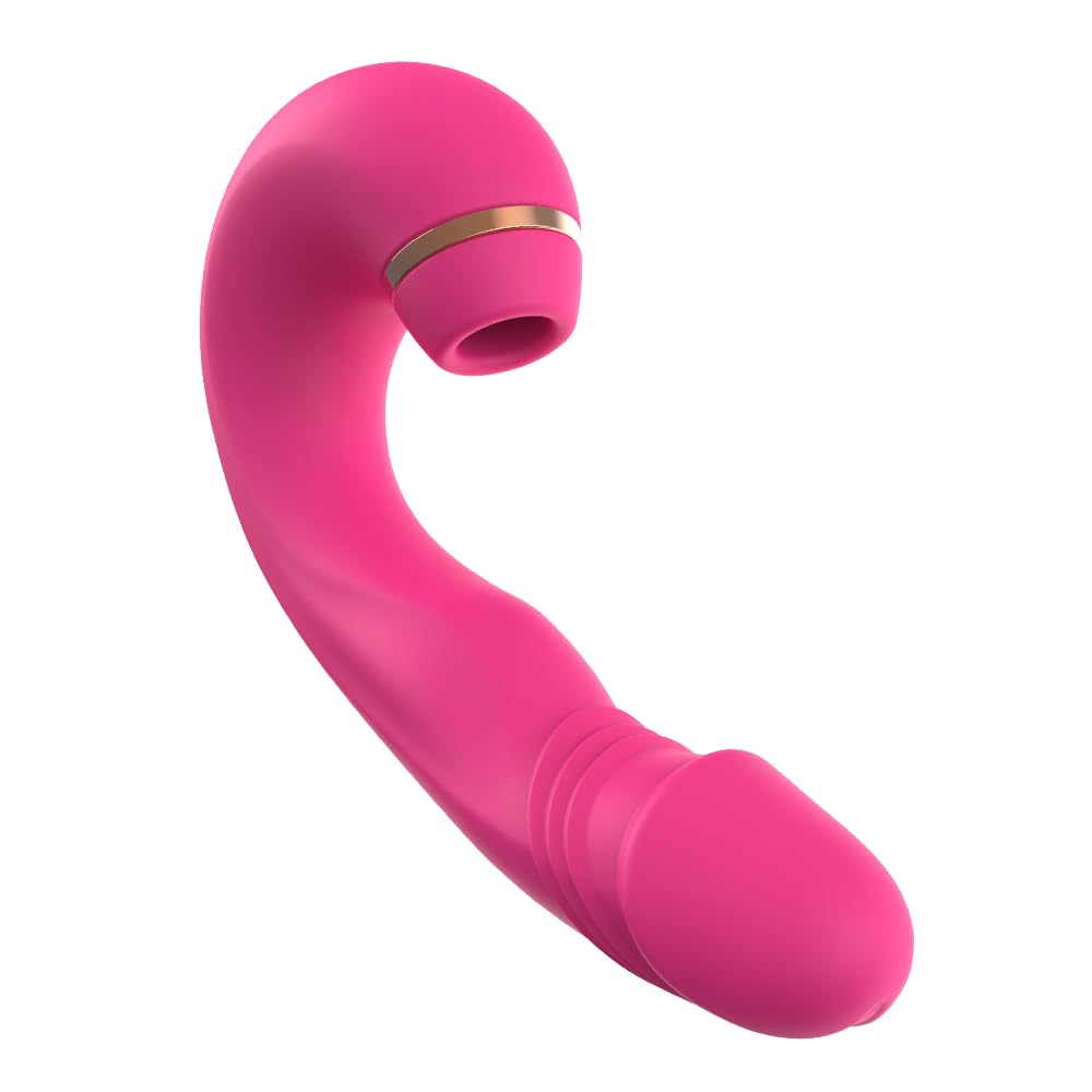 Clitoral & G-Spot Vibrator with Suction, Tapping & Vibration, 3-in-1