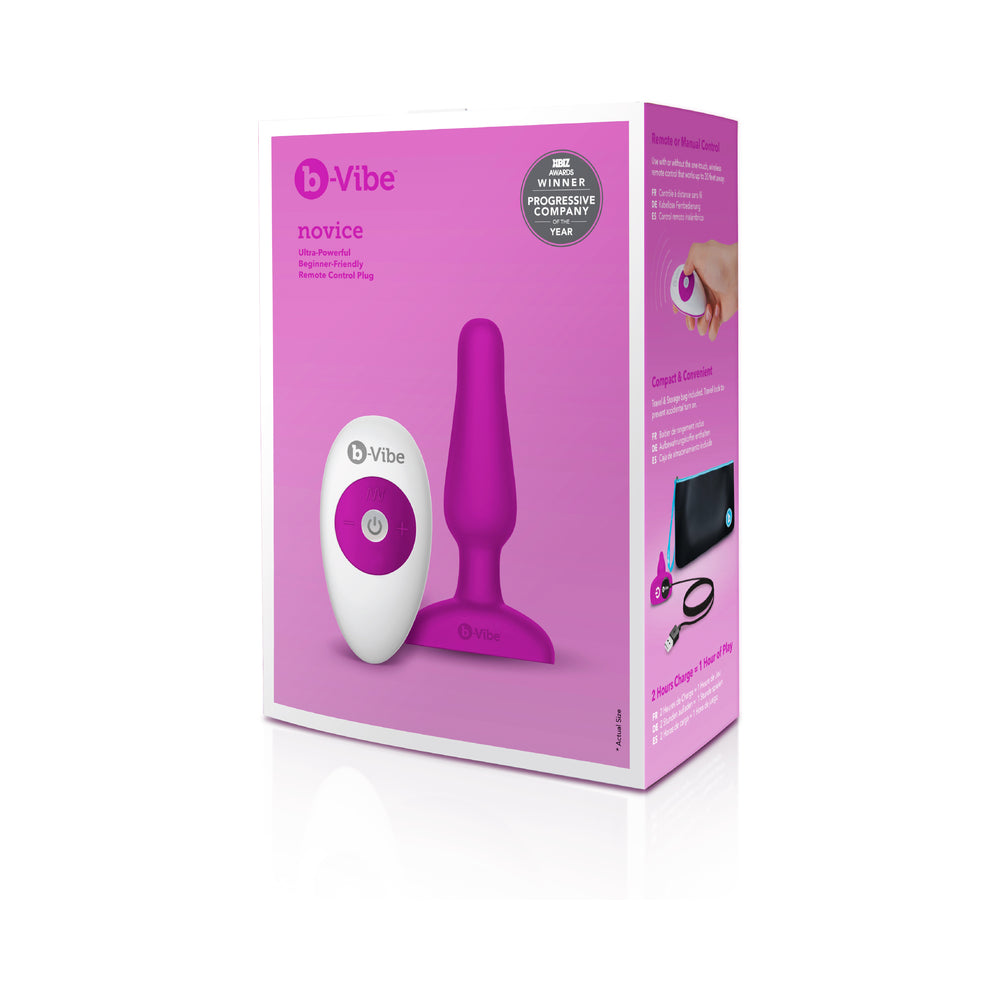 b-Vibe Novice Rechargeable Remote-Controlled Vibrating Silicone Anal