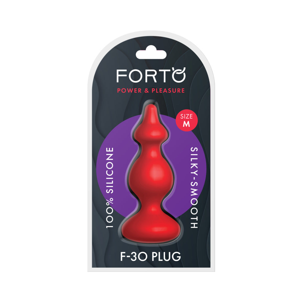 Forto F-30 Pointer Silicone Anal Plug Medium Red