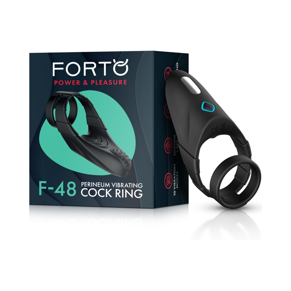 Forto F-48 Rechargeable Silicone Perineum Vibrating Double Cockring