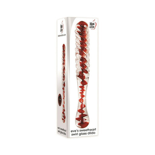 Adam & Eve Eve''s Sweetheart Swirl Glass Dildo