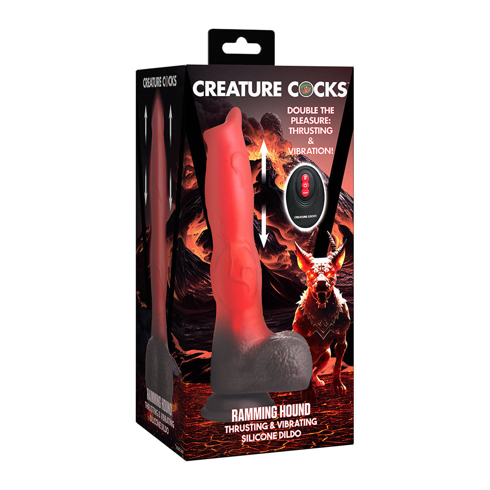 Creature Cocks Canine Thrusting & Vibrating Silicone Dildo with Remote