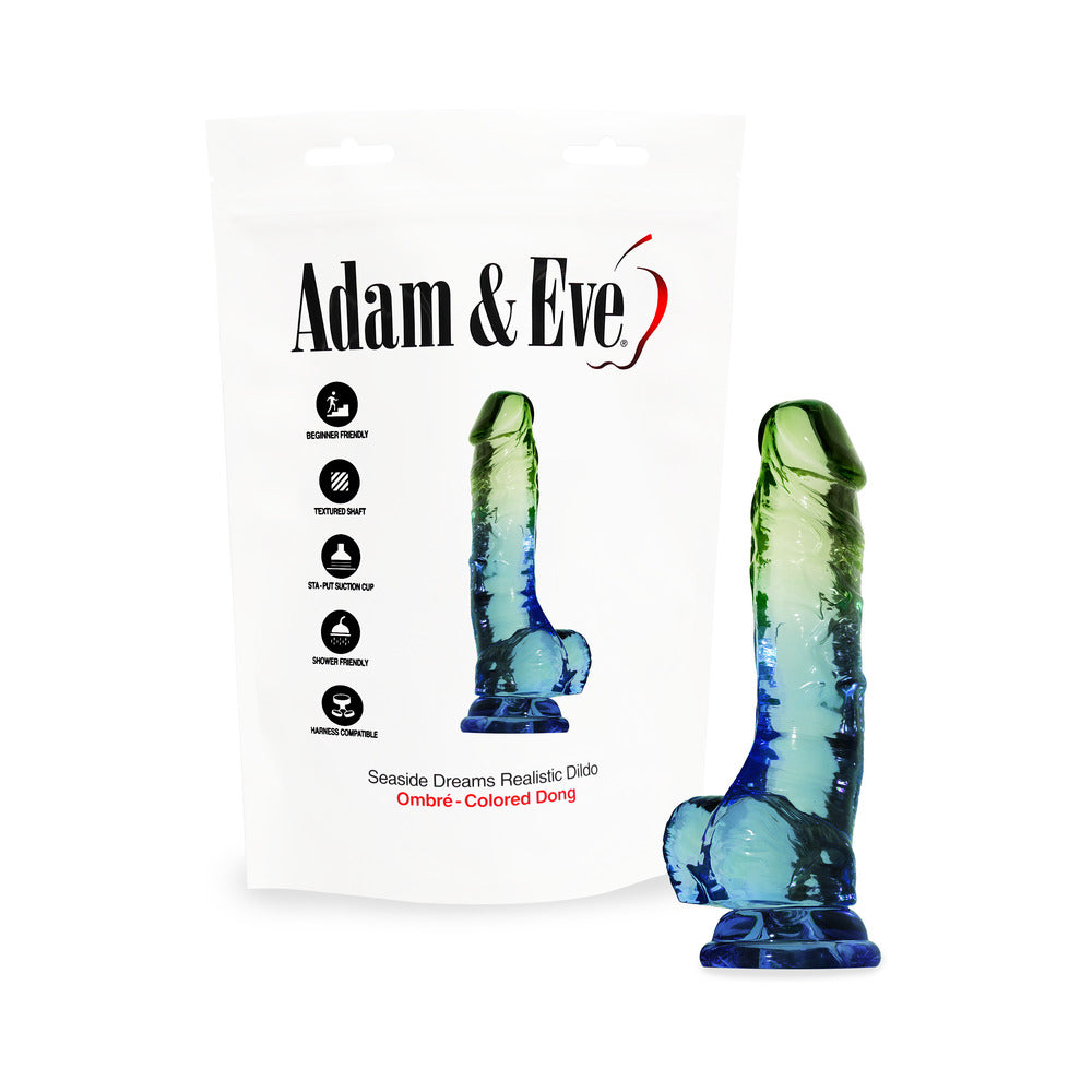 Adam & Eve Seaside Dreams Realistic Dildo (Bag Packaging)