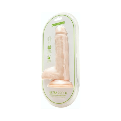 Me You Us Ultra Cock 8 in. Realistic Dual Density Dildo with Balls