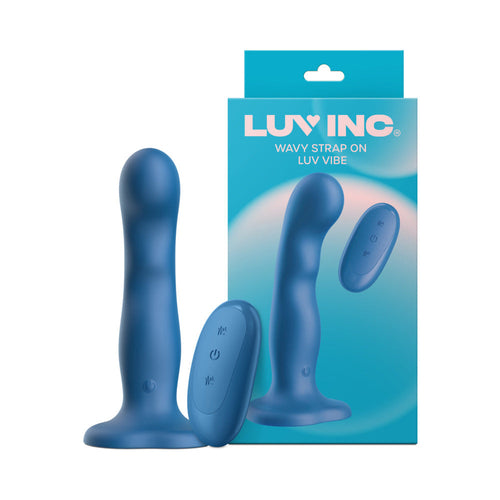 Luv Inc Ws38: Wavy Strap On Luv Vibe Blue