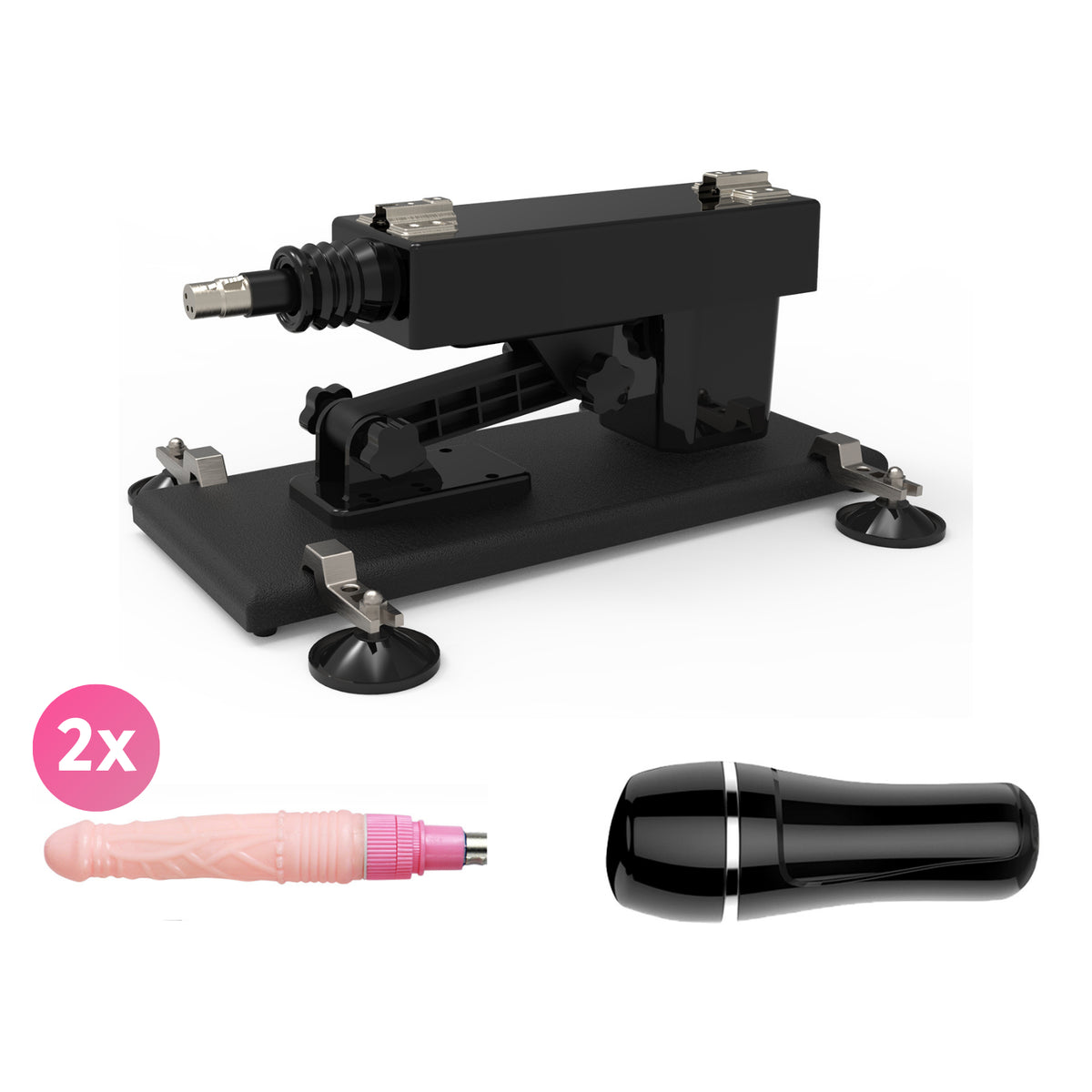 Jeremy Sex machine by Eroticon with 1 pocket pussy and dildo