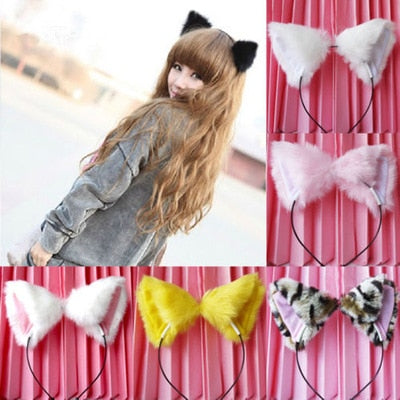Fashion Cute Girl Cat Ears Headband Fox Ear Fur