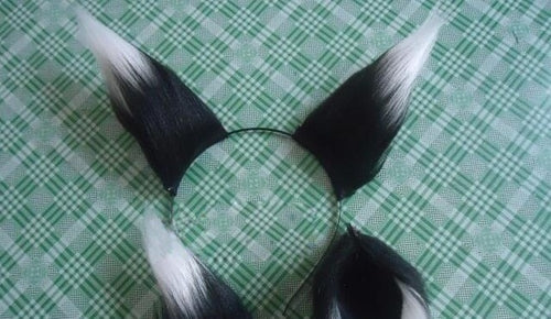 Handmade Plush Fox Tail Cat Ears Fox Ears Hairpin