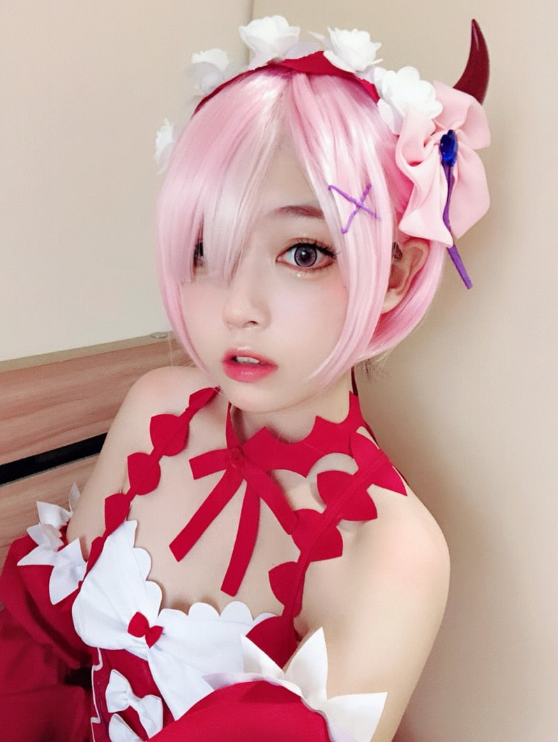 High Quality Graduated Color REM Cosplay Wig RA