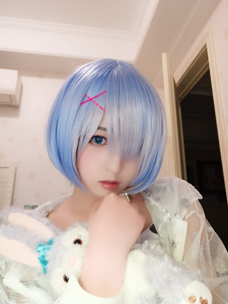 High Quality Graduated Color REM Cosplay Wig RA