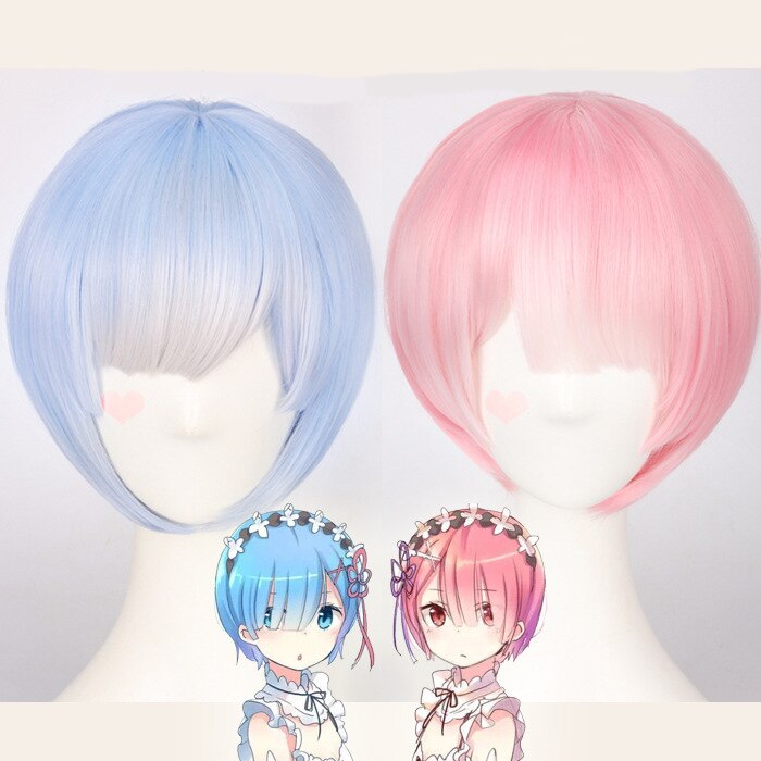 High Quality Ombre Color Wigs Re zero Ram Rem