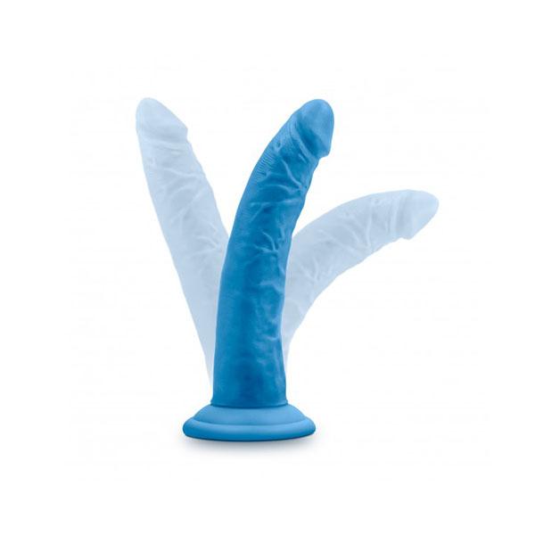 Neo Elite Silicone Dual Density Cock Neon Blue