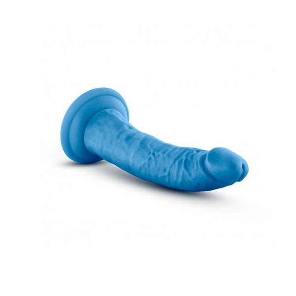 Neo Elite Silicone Dual Density Cock Neon Blue