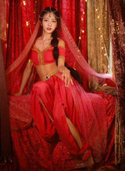 Jasmine Costume Party Cosplay Jasmine Princess Fancy Outfit