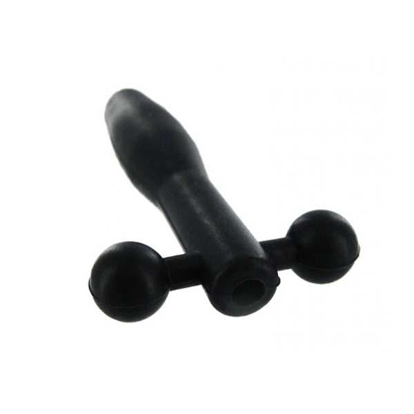 Silicone Cum Thru Barbell Penis Plug