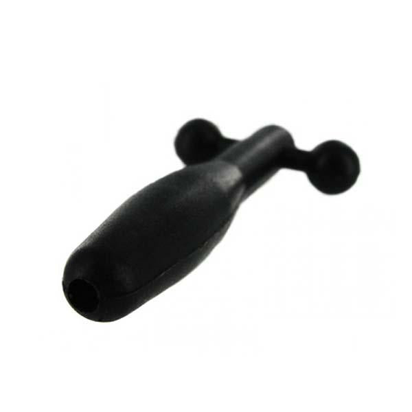 Silicone Cum Thru Barbell Penis Plug