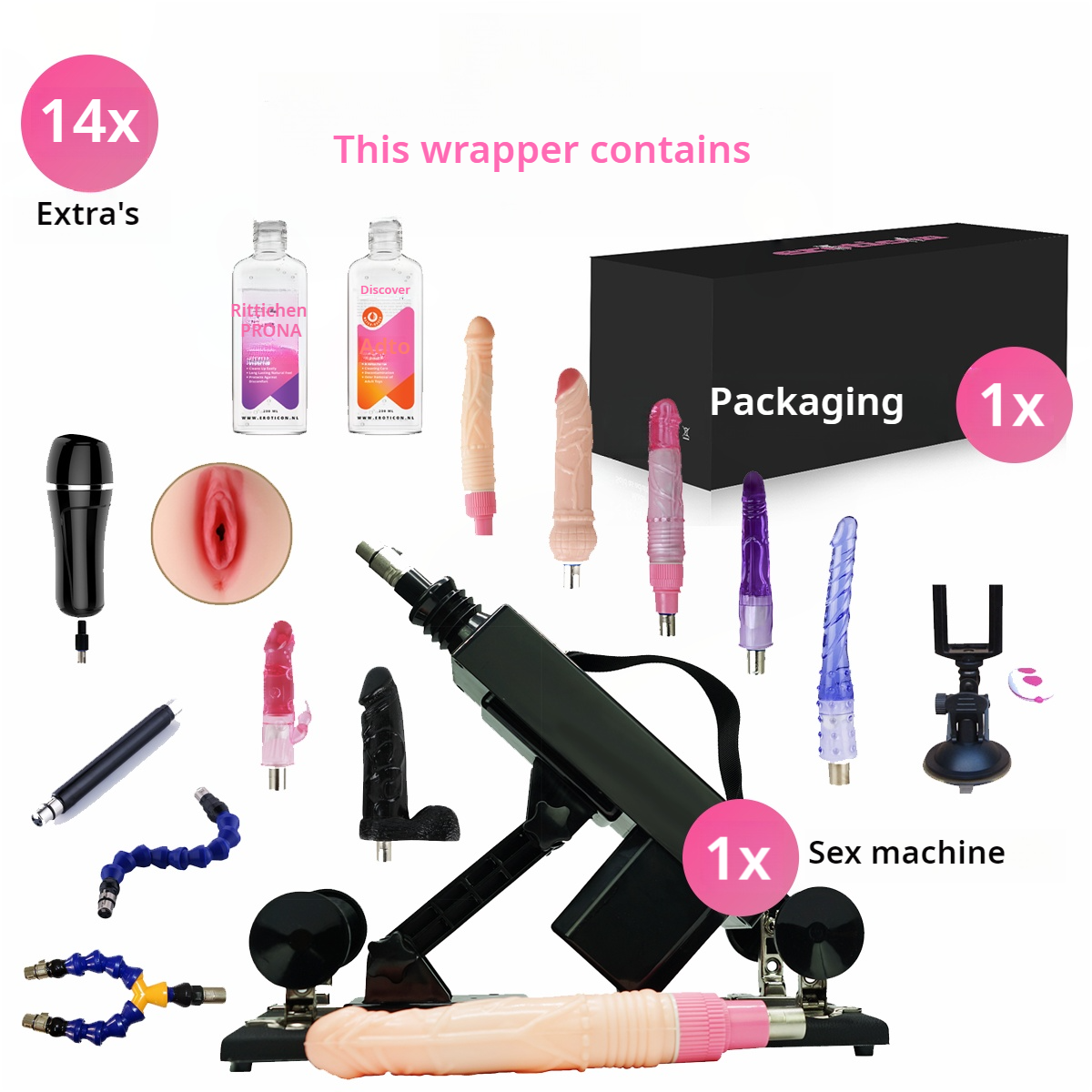 Rhoades Sex machine with 14 unique accessories