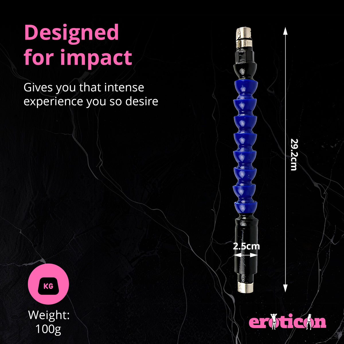 Extension for Sex machine - 29.2cm long - Fully Adjustable - 3XLR