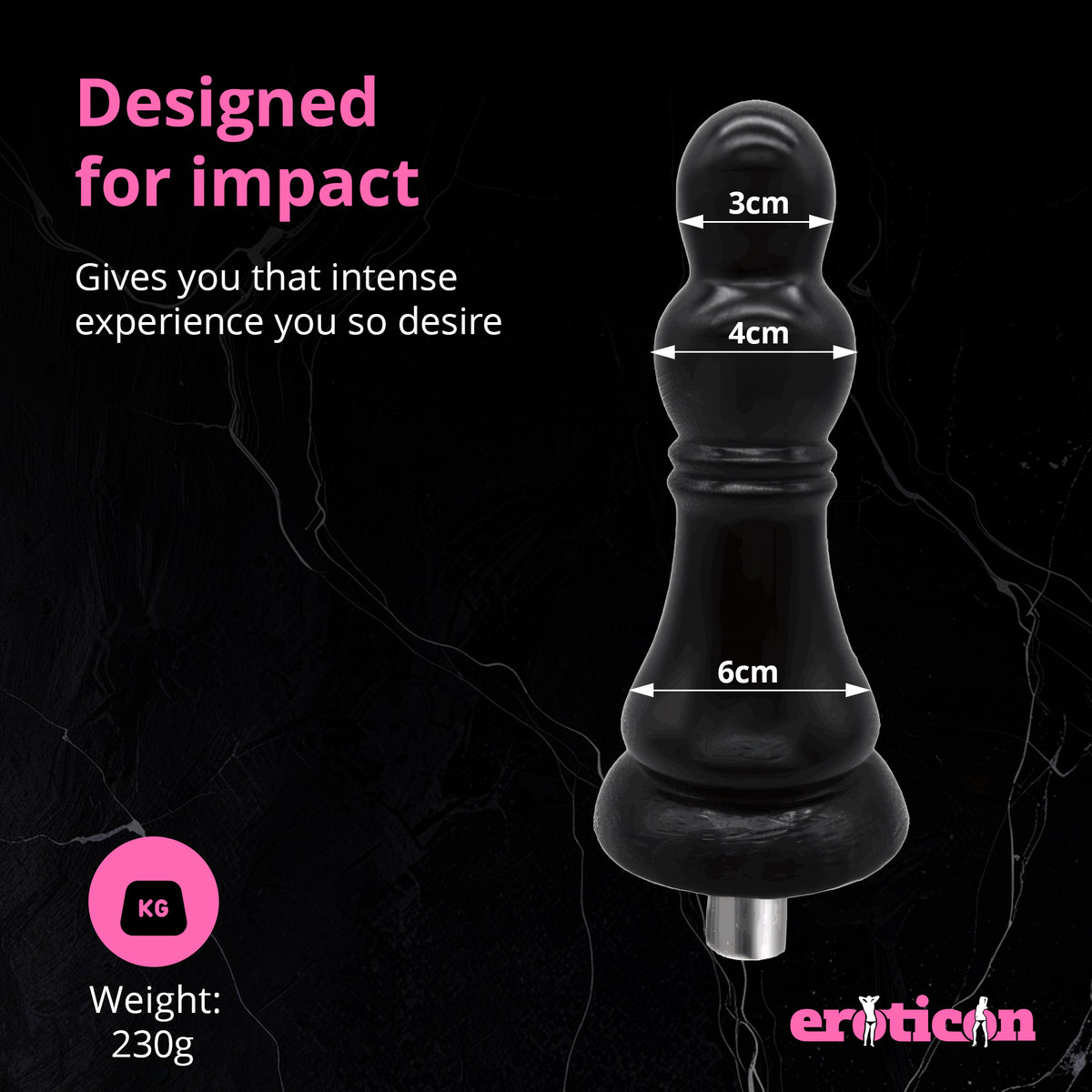 Anal plug / Dildo 15.5cm - 3XLR attachment
