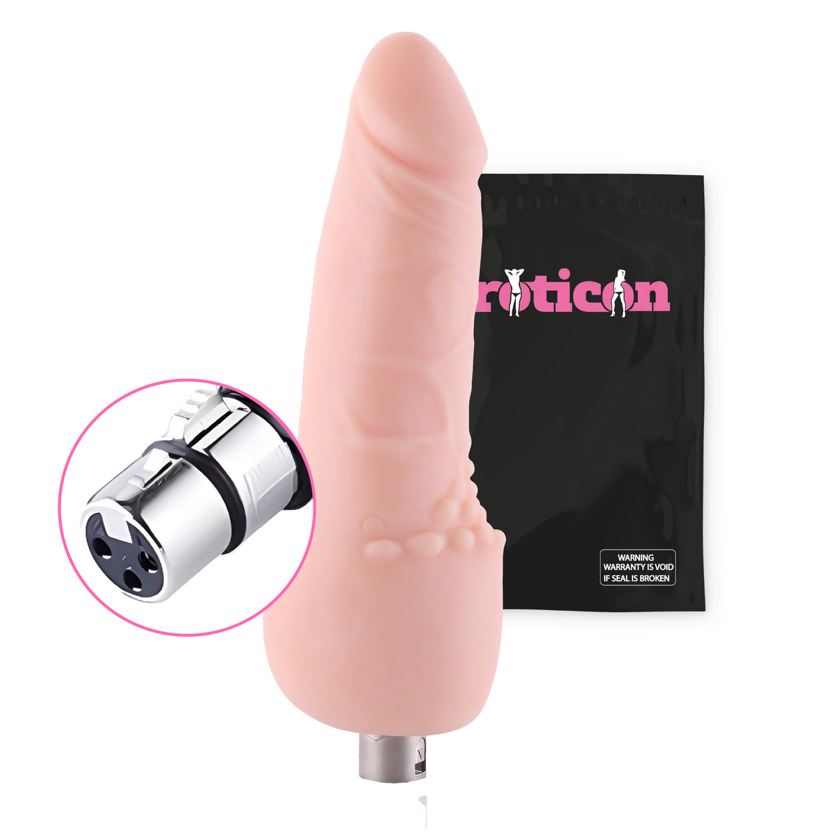 Flexible Dildo - 17cm Long & 6.1cm Thick - 3XLR attachment
