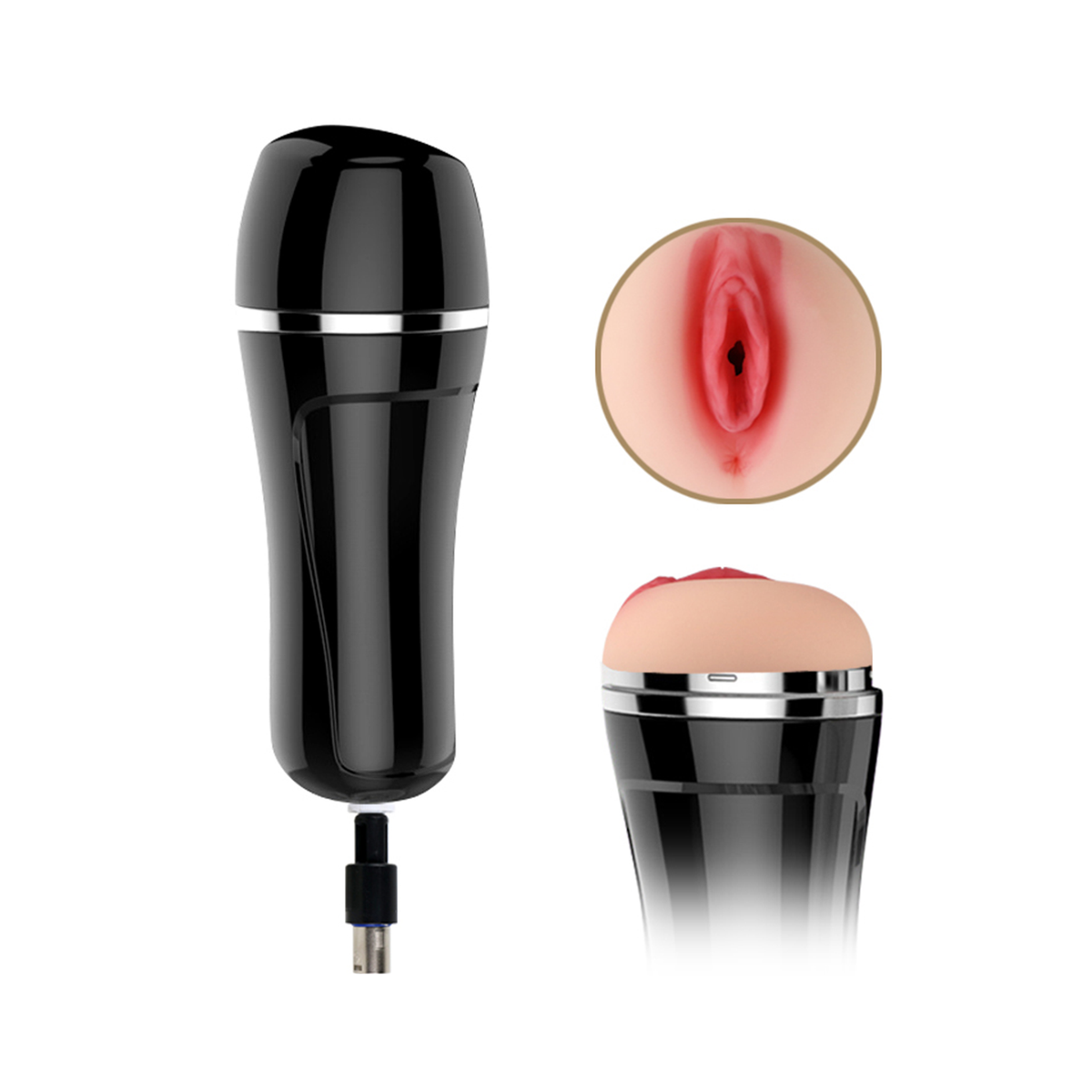 Pocket Pussy Attachment for on Eroticon Sex Machine
