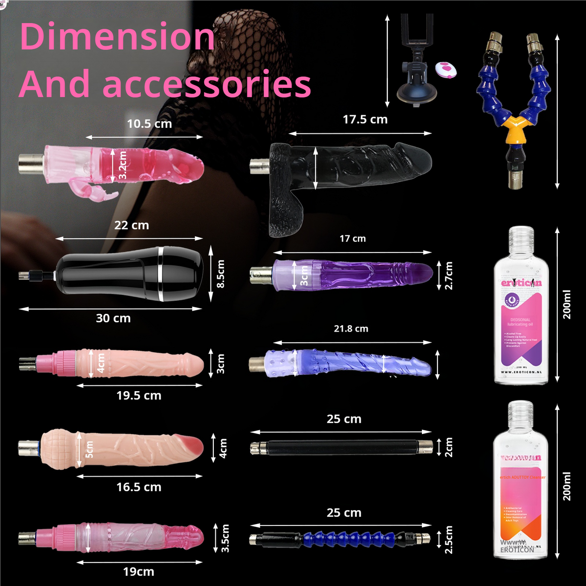 Rhoades Sex machine with 14 unique accessories