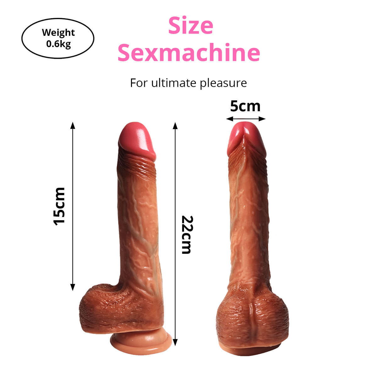 Rocco Mini Sex Machine 2 In 1 Dildo Vibrator