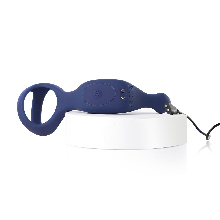 Underquaker Perineum Massager with adjustable three-way cock ring